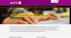 Desktop Screenshot of bapsi.gunadarma.ac.id